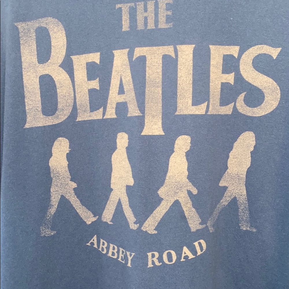 Vintage 2005 The Beatles Abbey Road T Shirt Apple Corps Ltd Size Small Blue